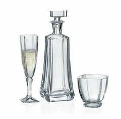 AREZZO WHISKY SET (SET 1 KARAF + 6 GLAZEN)