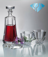 AREZZO WHISKY SET (SET 1 KARAF + 6 GLAZEN)