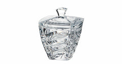 Facet Bonbonnière - Kristal-18 cm. / met deksel/