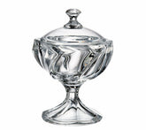 Macao Bonbonnière - Kristal- 28,5 cm.,met deksel /footed/