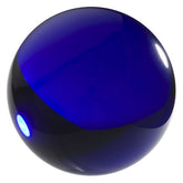 Glazen donker blauwe bol met diameter 200 mm.