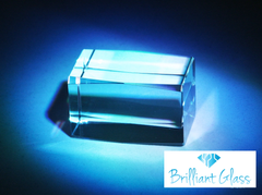 Glasblok 50 x 50 x 80 mm met acht facetten