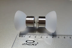 Mat glazen tweezijdige halfronde handvatten