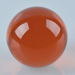 Glazen donker gele bol met diameter 200 mm.