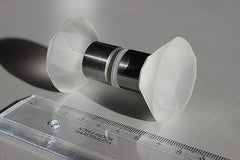 Mat glazen tweezijdige diamantvormige handvatten