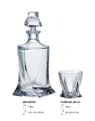 WHISKY SET QUADRO (1 KARAF + 6 GLAZEN)