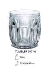 Safari Whiskeyglazen 250 ml.- 6 stuk