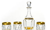 SAFARI GOUD WHISKY SET (1 KARAF + 6 GLAZEN)