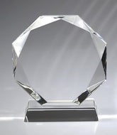 Glazen plaquette - Baas - 14 cm.