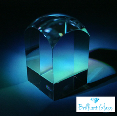 Glasblok 50x50x80 mm met afgeronde bovenkant