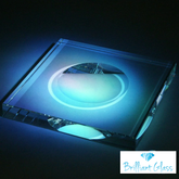 Glazen voet voor kogel, 110x110x20 mm