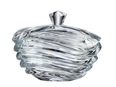 Wave Bonbonnière - Kristal - 22 Cm./met deksel/