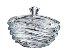 Wave Bonbonnière - Kristal - 22 Cm./met deksel/