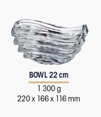 Wave Bonbonnière - Kristal - 22 Cm.