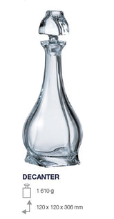 Quadro l Whiskey/ likeur, Karaf - Kristal - 700 ml.