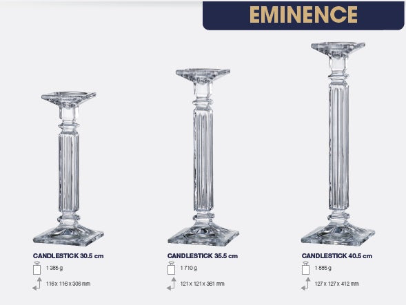 Eminence Kandelaar - Kristal - 40,5 cm.