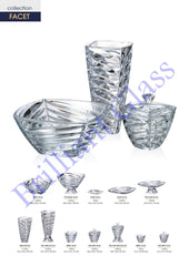 Facet Schaal - Kristal- 33 cm.