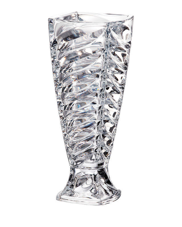 Facet Vaas - Kristal- 37,5 cm./Footed/