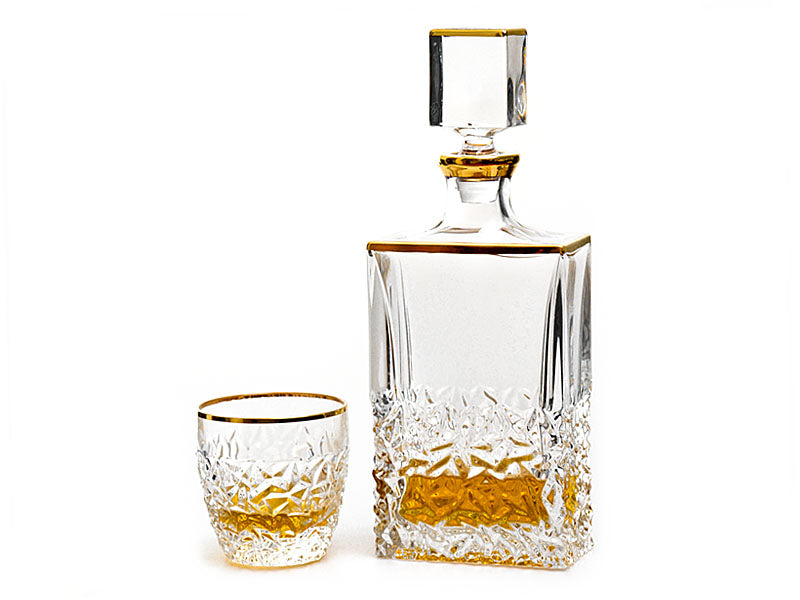 Nicolette Gouden Rand Whisky set Kristal