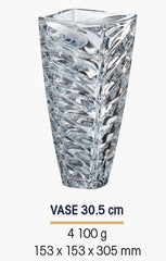 Facet Vaas - Kristal- 30,5 cm.